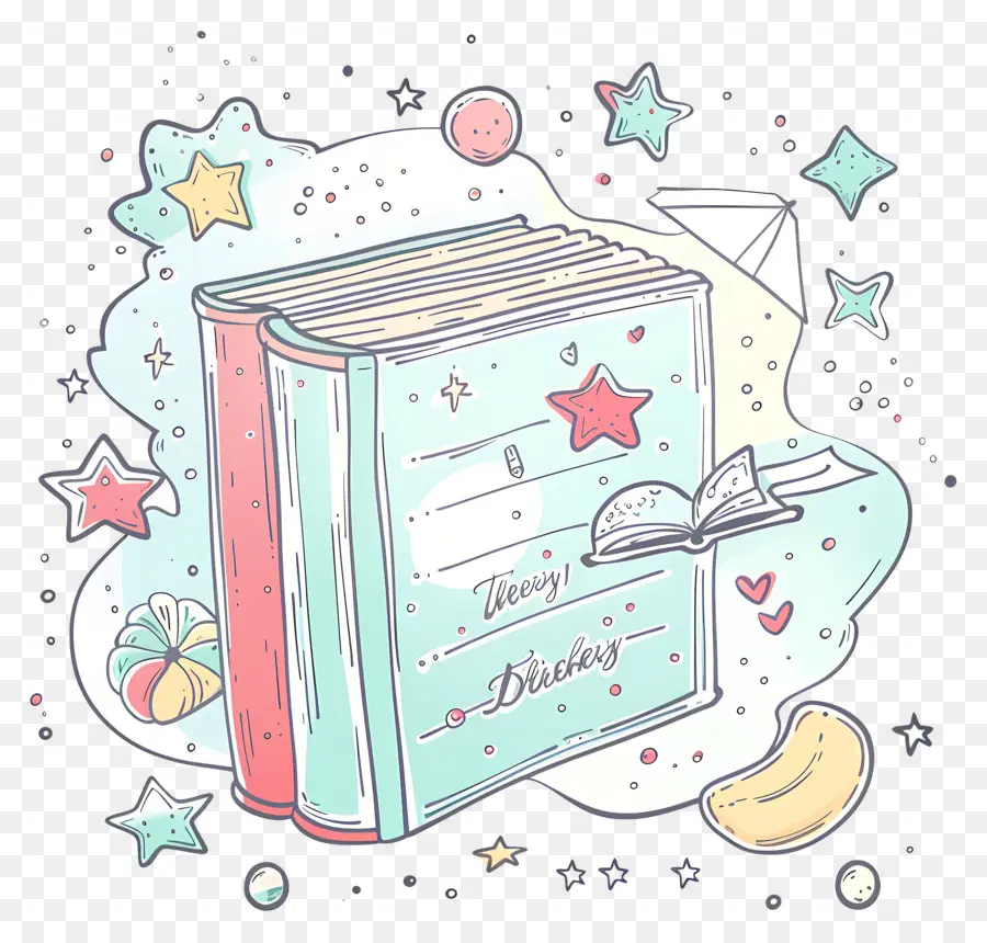 Книга Doodle，иллюстрации шаржа  PNG