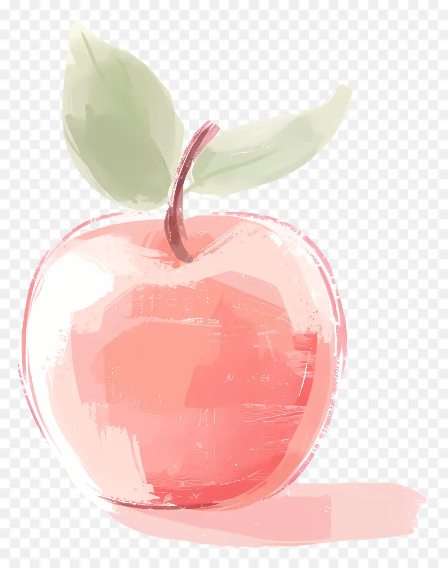 Doodle Apple，Розовое Яблоко PNG