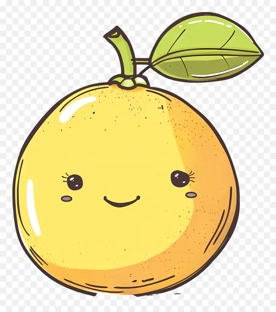 Doodle Lemon，Симпатичный апельсин PNG