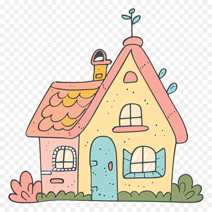 Doodle House，мультфильм дом PNG