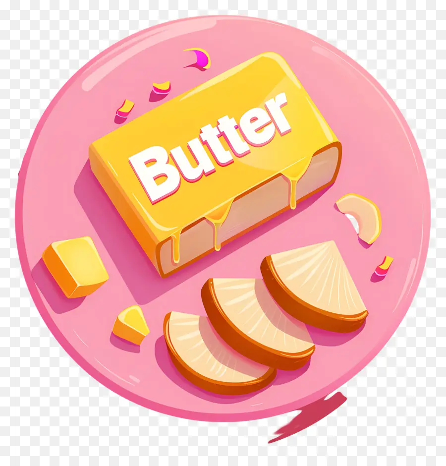 Butter，розовый PNG