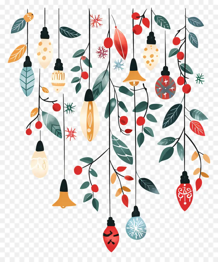 рождественские огни，Christmas Ornaments PNG