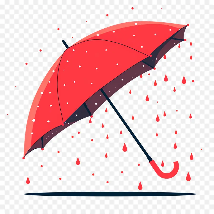 Red Umbrella，Дождь PNG