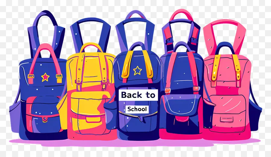 Back To School，рюкзаки PNG