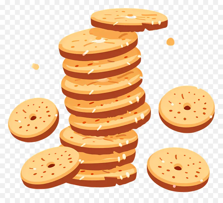 овсяное печенье，Стопка файлов Cookie PNG