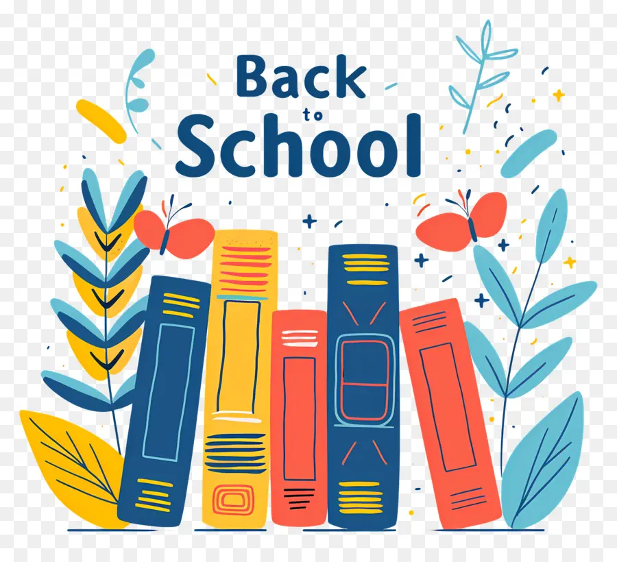 Back To School，книги PNG