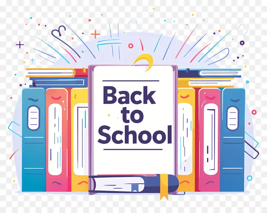 Back To School，книги PNG