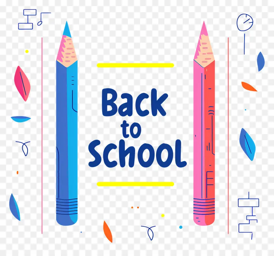 Back To School，карандаши PNG