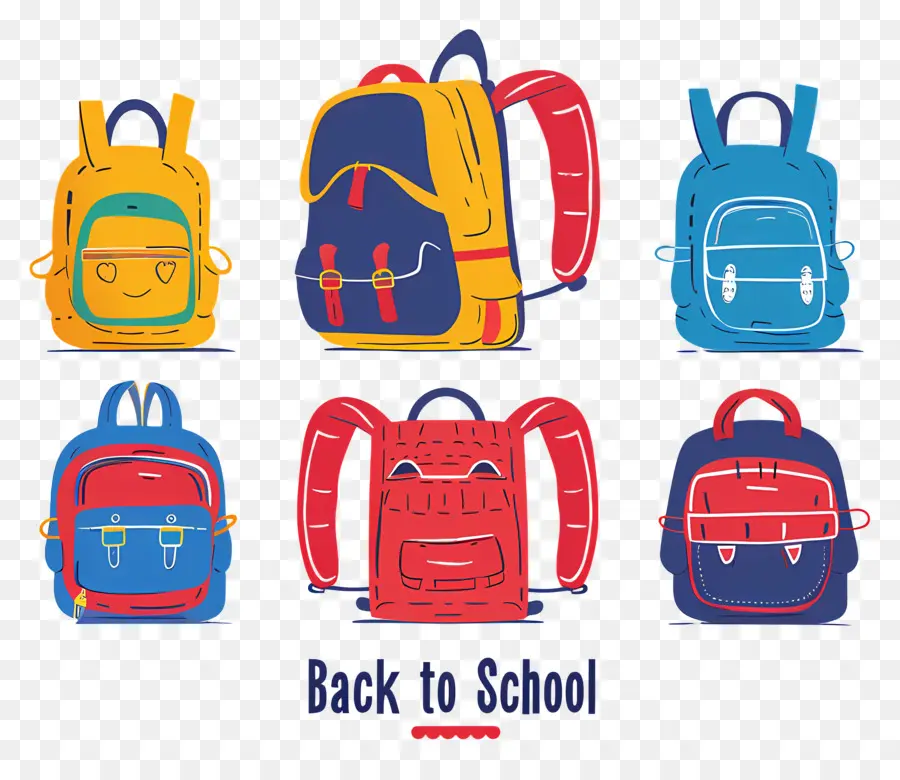 Back To School，рюкзаки PNG