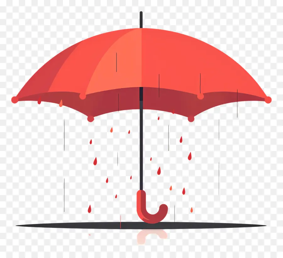 Red Umbrella，дождливый день  PNG