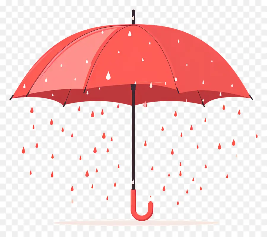 Red Umbrella，Дождь PNG