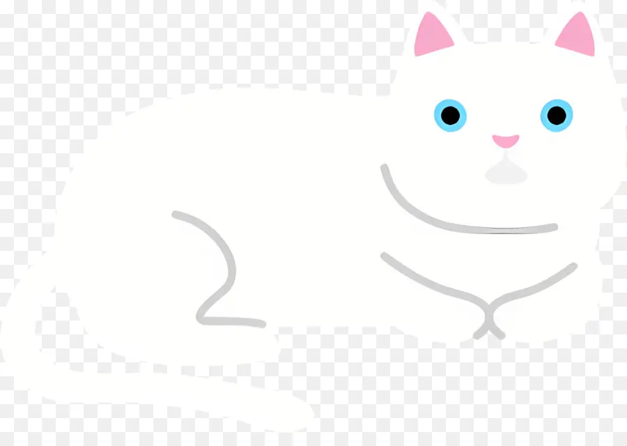 мультфильм кот，белый кот PNG