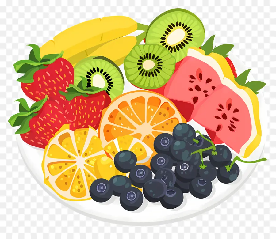 блюдо с фруктами，Fruit Plate PNG