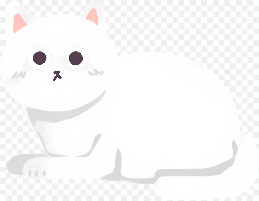 мультфильм кот，белый кот PNG