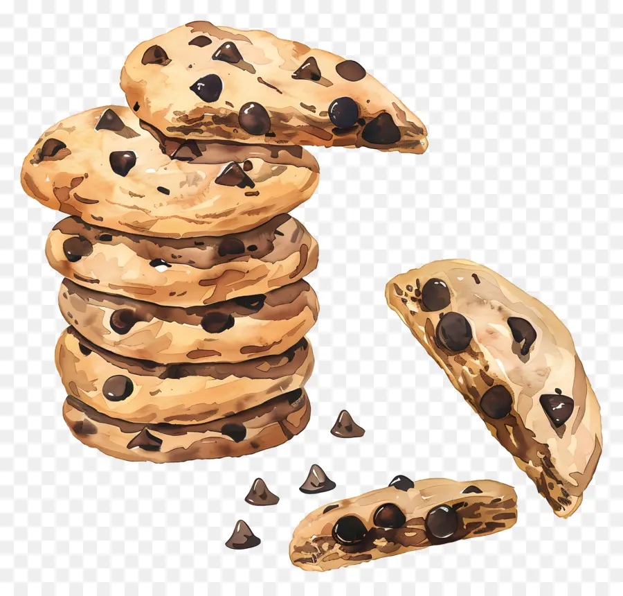 печенье с шоколадной крошкой，Файлы Cookie PNG