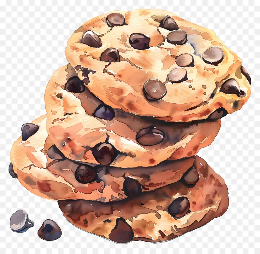 печенье с шоколадной крошкой，Файлы Cookie PNG