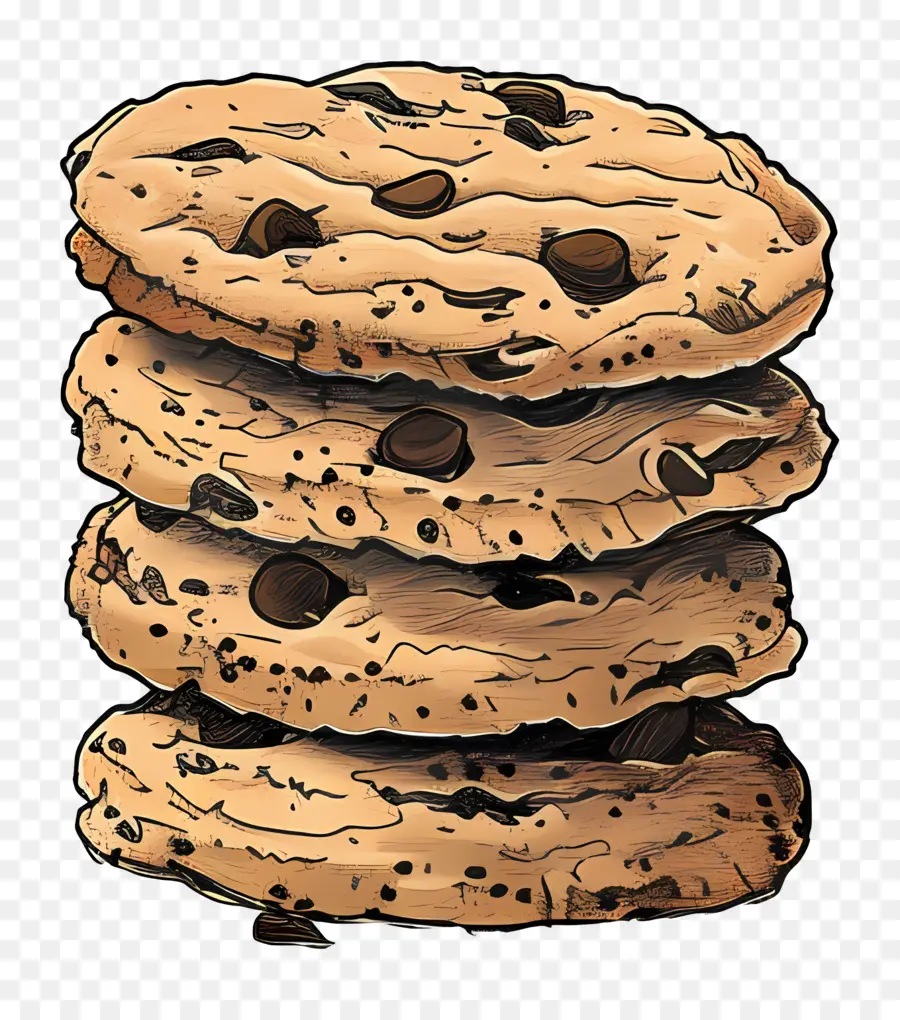 стопка печенья，Стопка файлов Cookie PNG