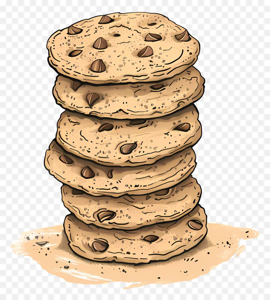 стопка печенья，Стопка файлов Cookie PNG