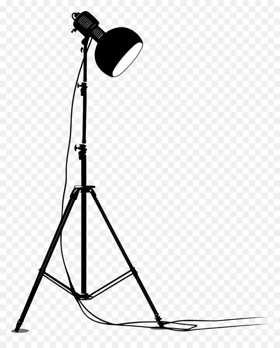 Photostudio Lamp，черно  белая фотография PNG