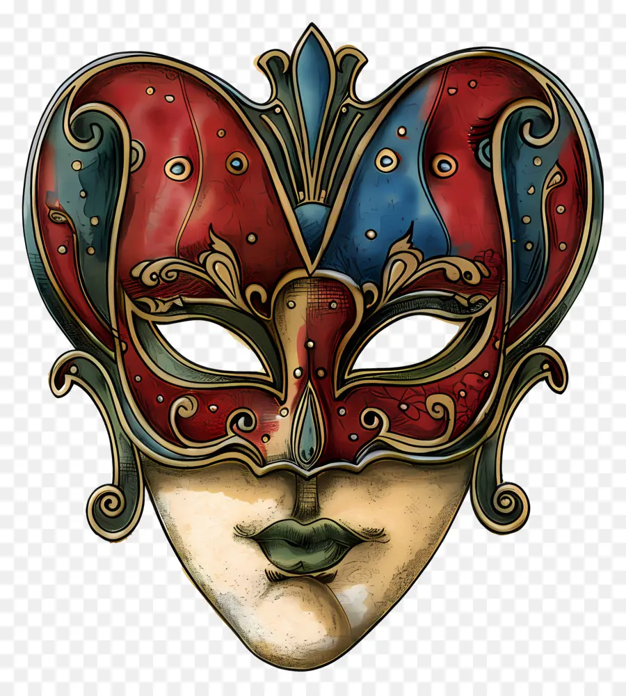 Venetian Mask，красочная маска PNG