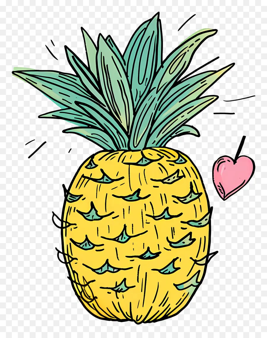 Pineapple，Фрукты PNG