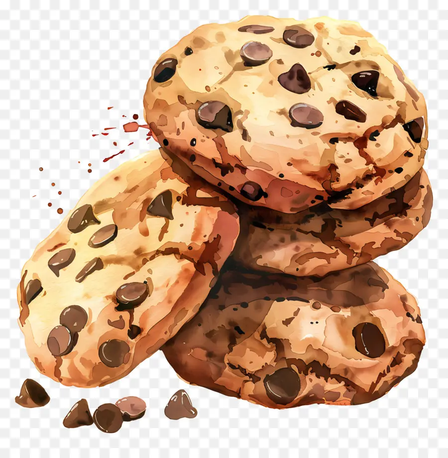 печенье с шоколадной крошкой，Файлы Cookie PNG