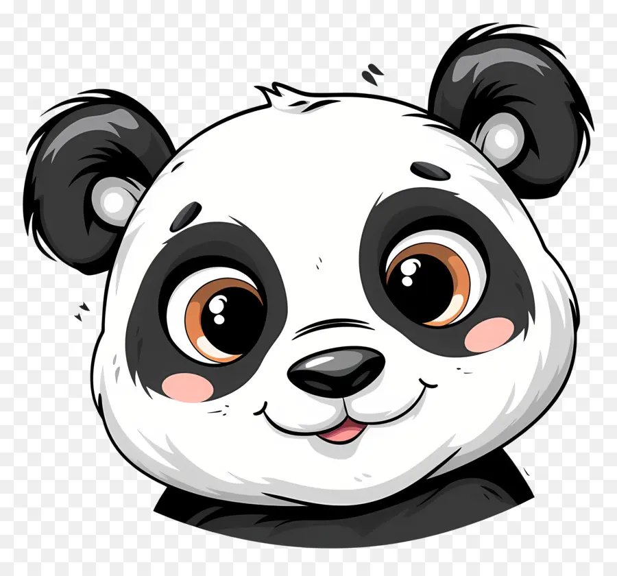 Симпатичное лицо панды，Panda Bear PNG