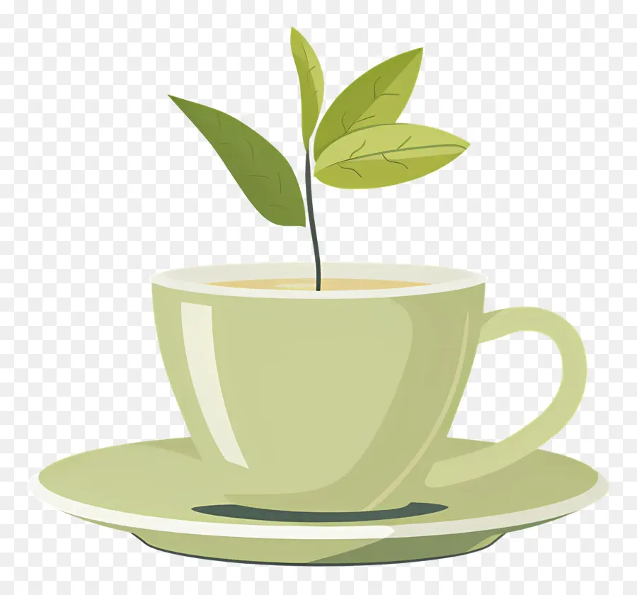 Green Tea，чашка чая  PNG