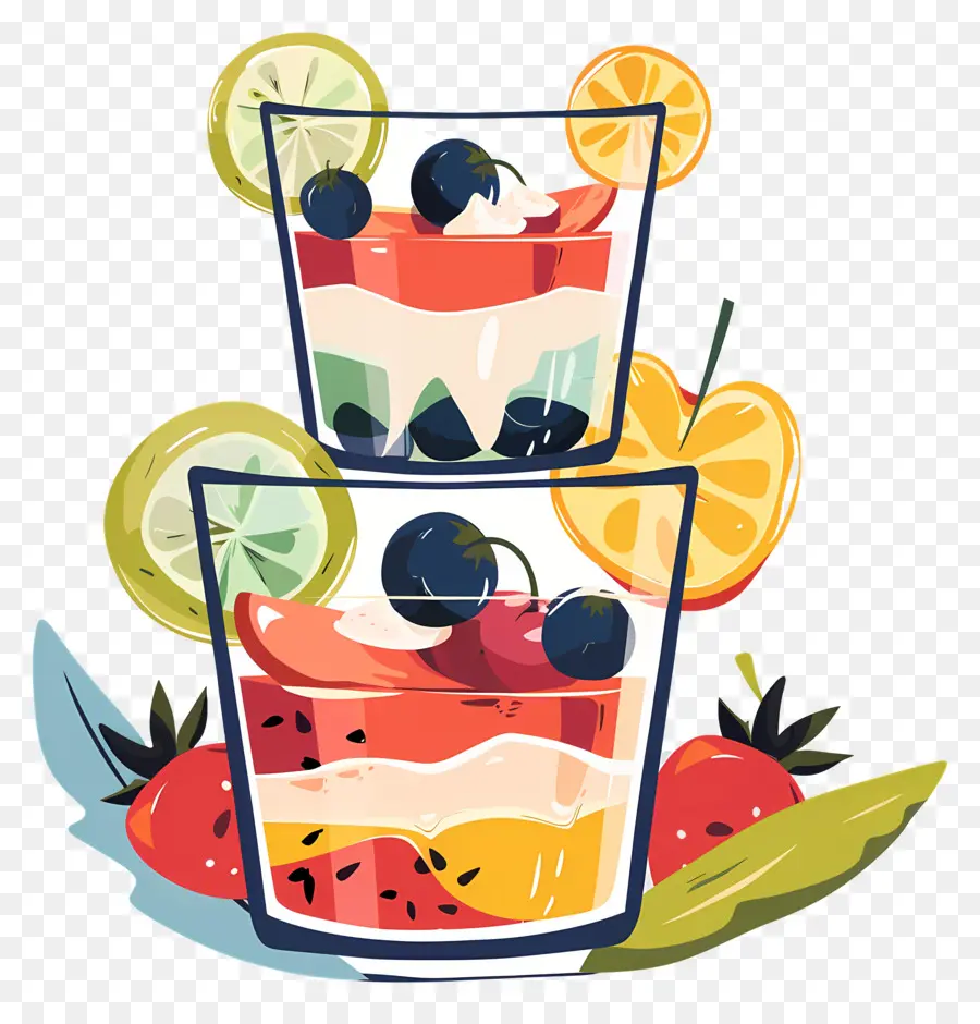 Идеальные фрукты，Fruit Cocktail PNG