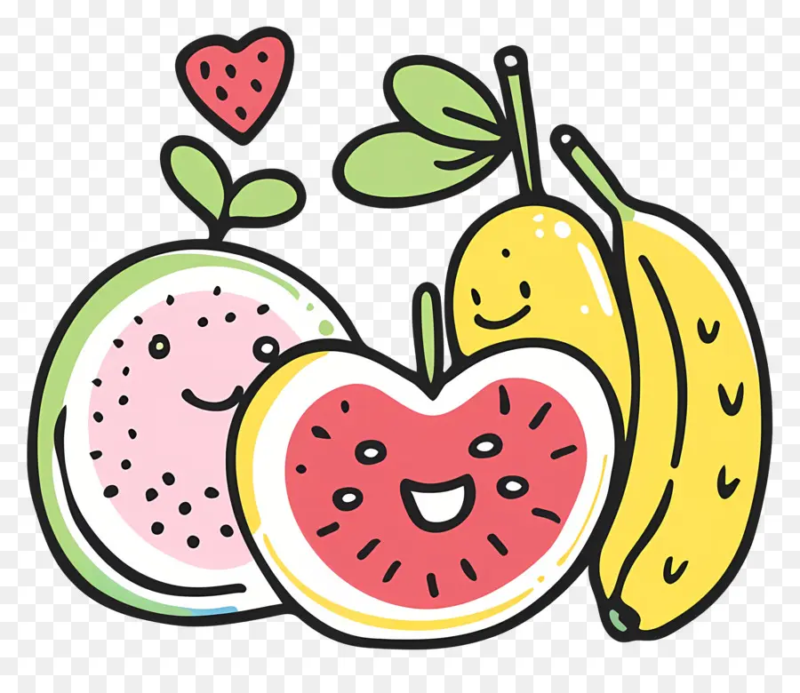 Fruits，Улыбающиеся фрукты PNG