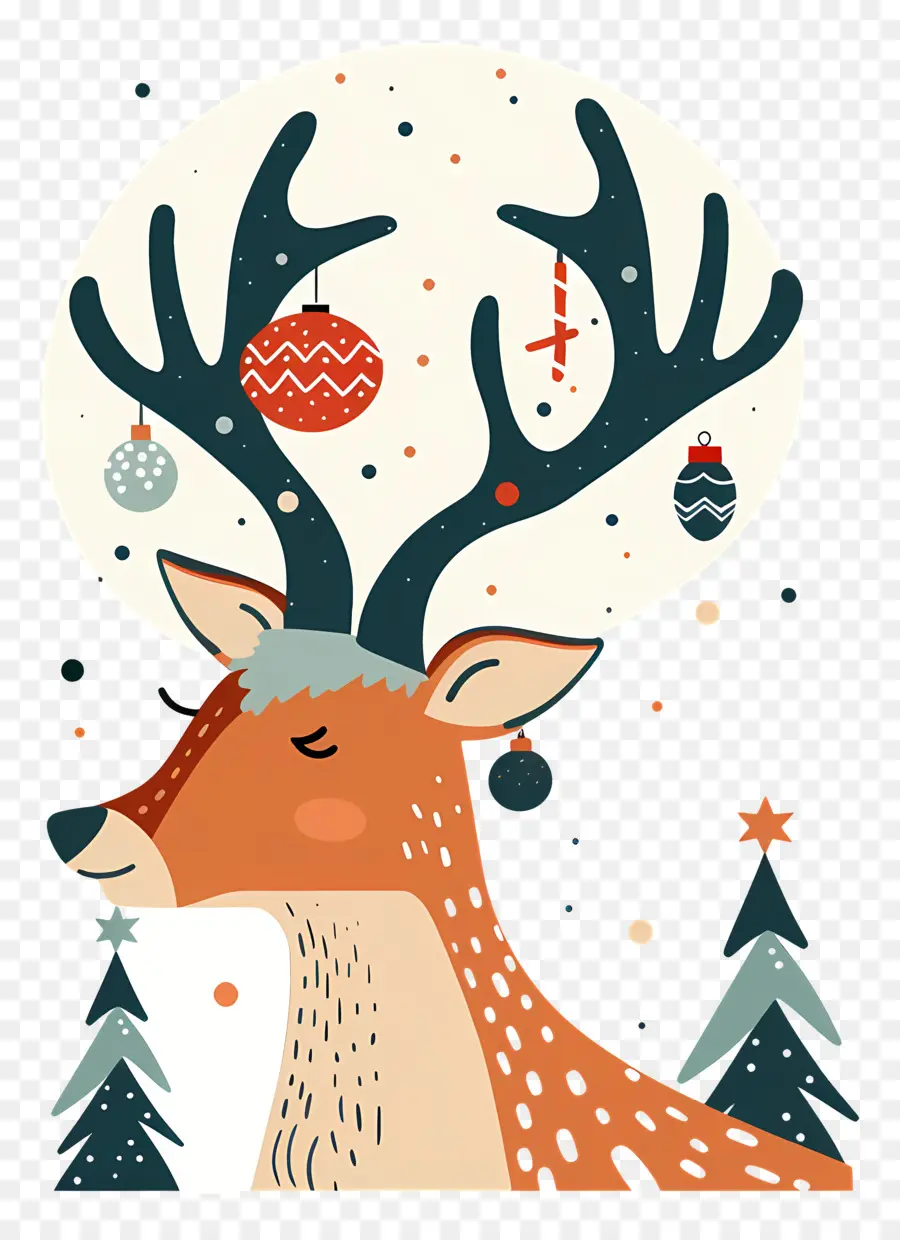 Reindeer，Рождество PNG