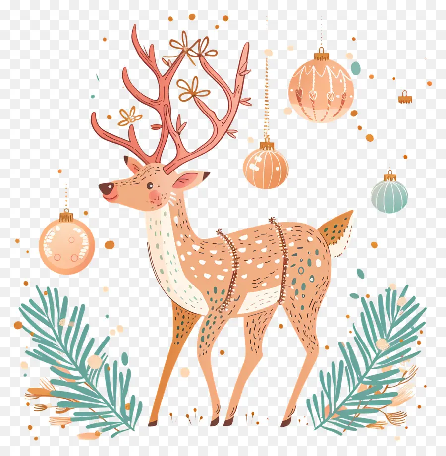 Reindeer，олень PNG