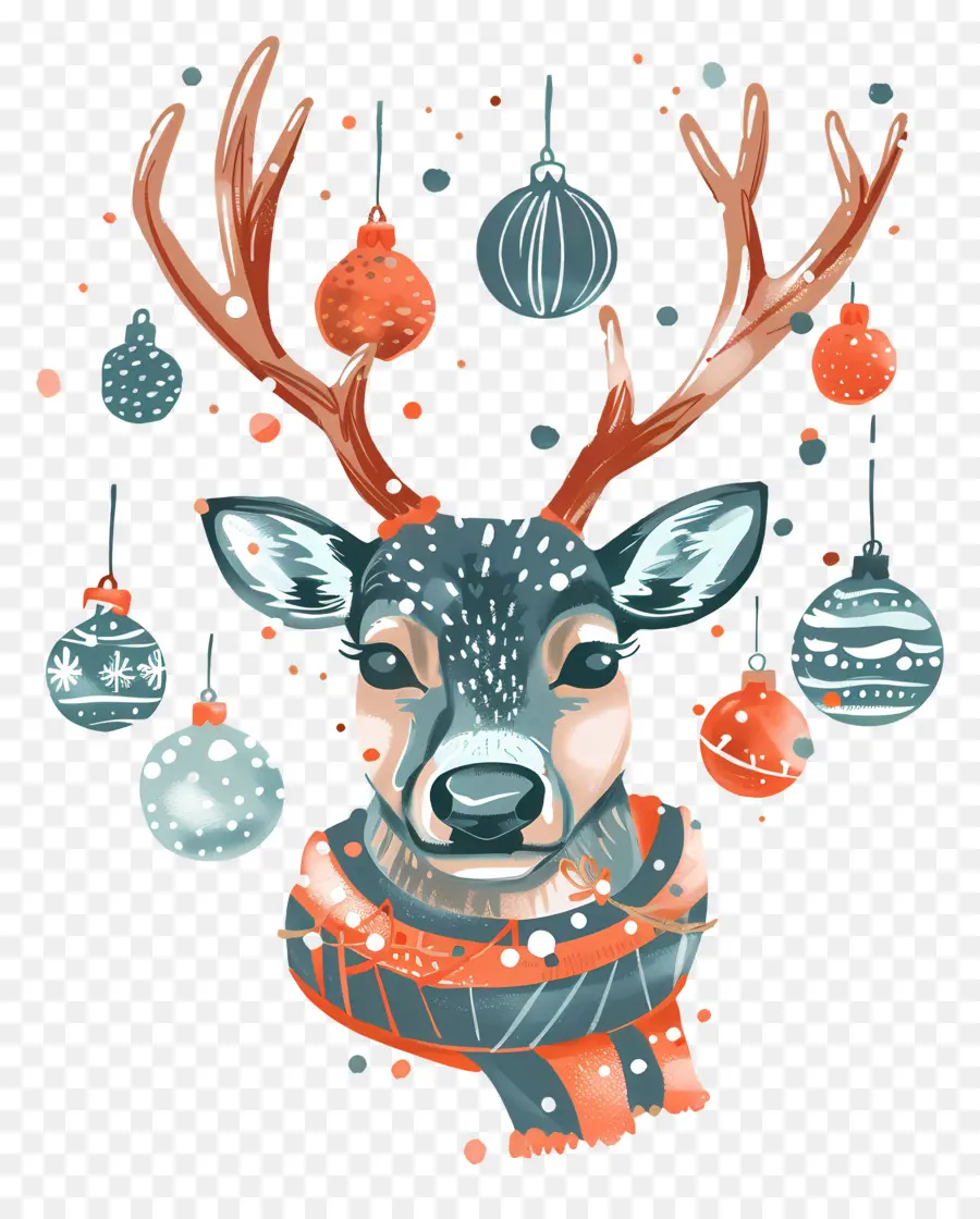 Reindeer，олень PNG