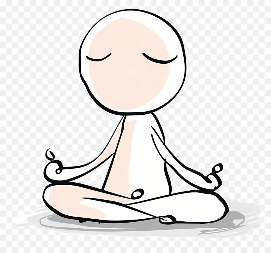 Meditating，Медитация PNG