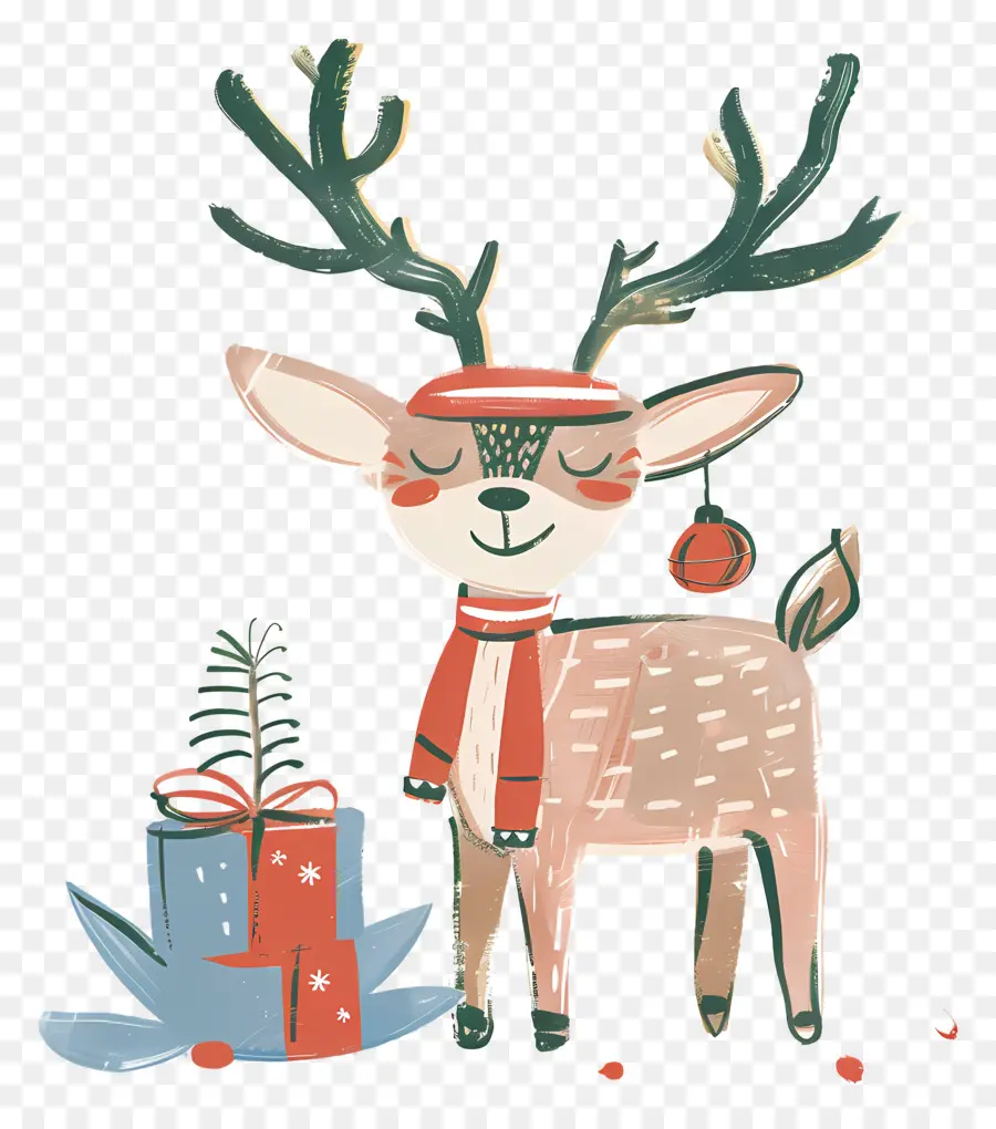 Reindeer，олень PNG