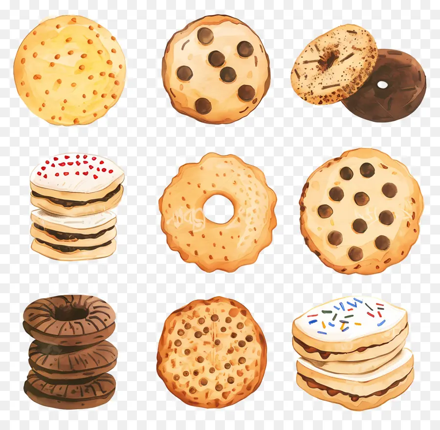 Cookies，Шоколадное PNG