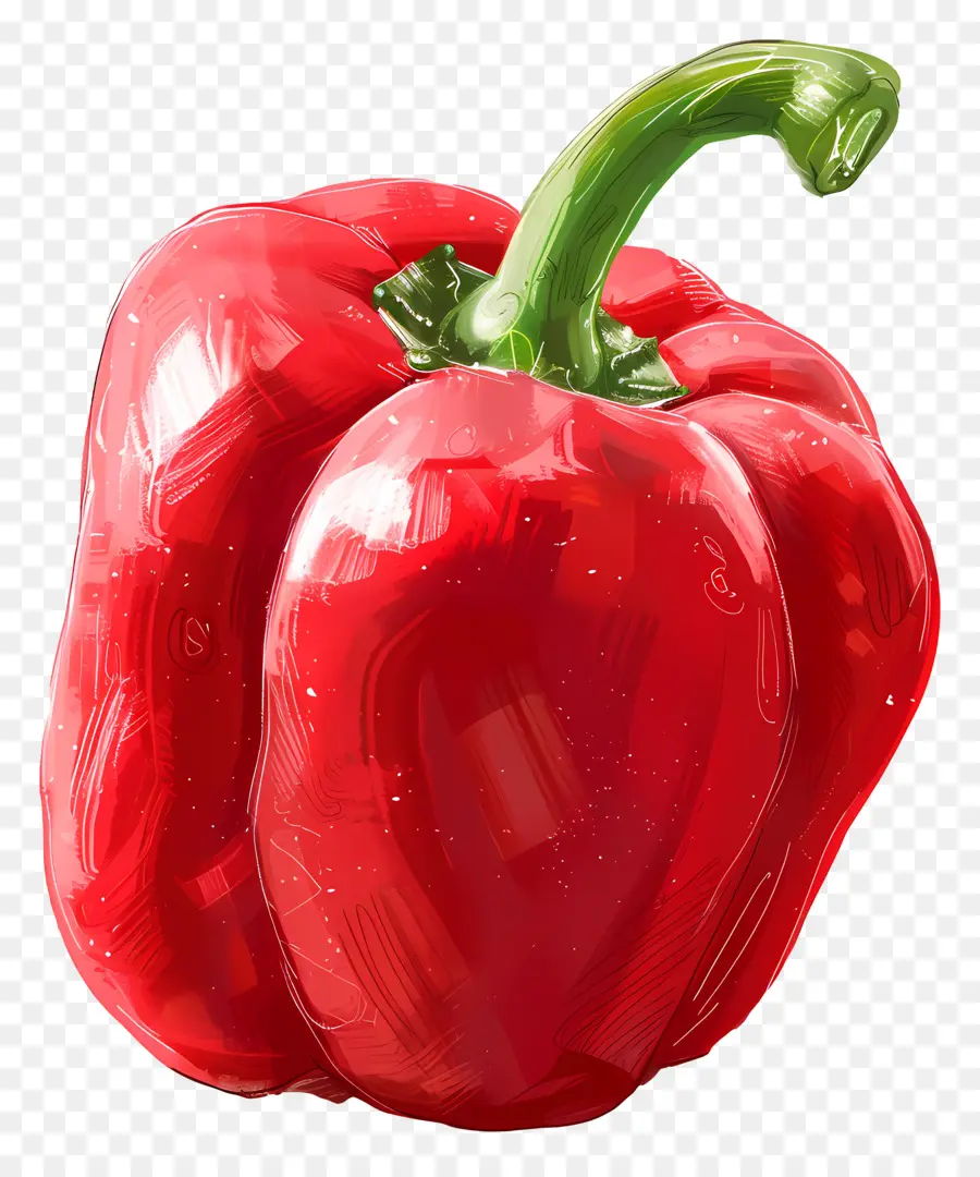 красный сладкий перец，Red Bell Pepper PNG