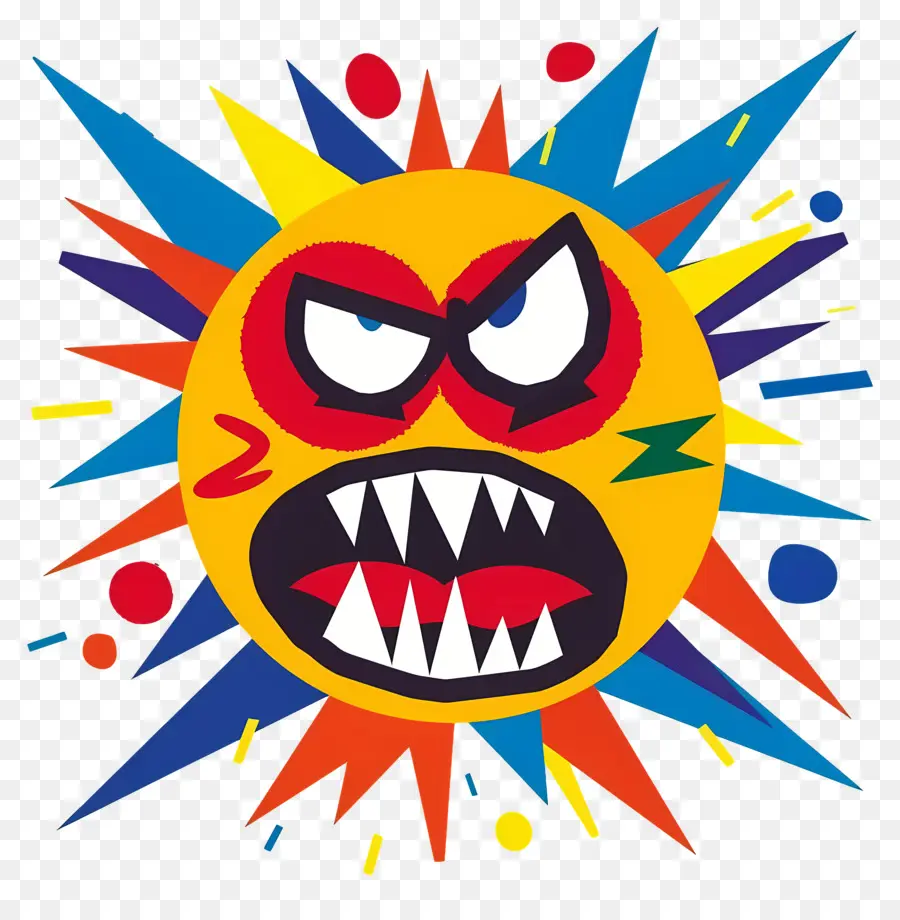 Angry Emoji，злой солнце PNG