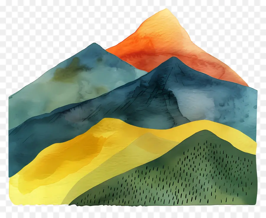 гористые холмы，Mountain Landscape PNG