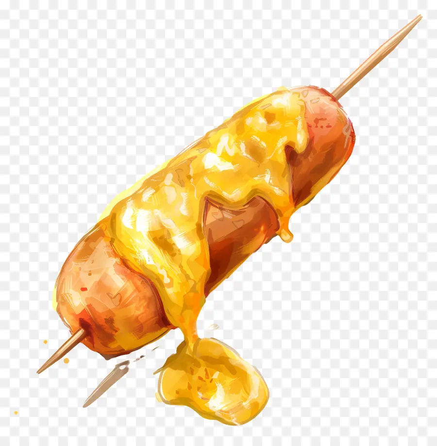 Corndog，Горячая собака PNG