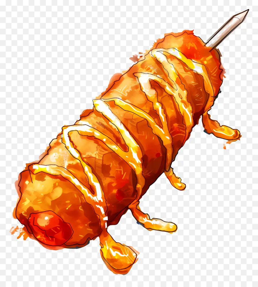 Corndog，Печеный картофель PNG