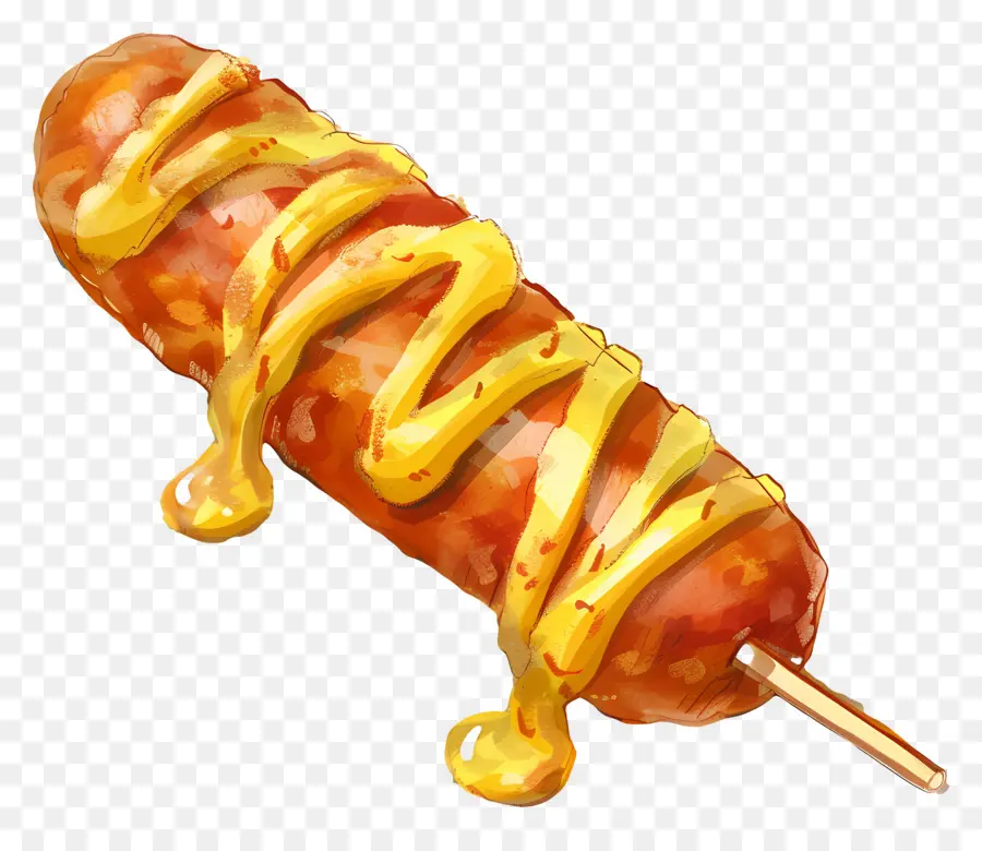 Corndog，Горячая собака PNG