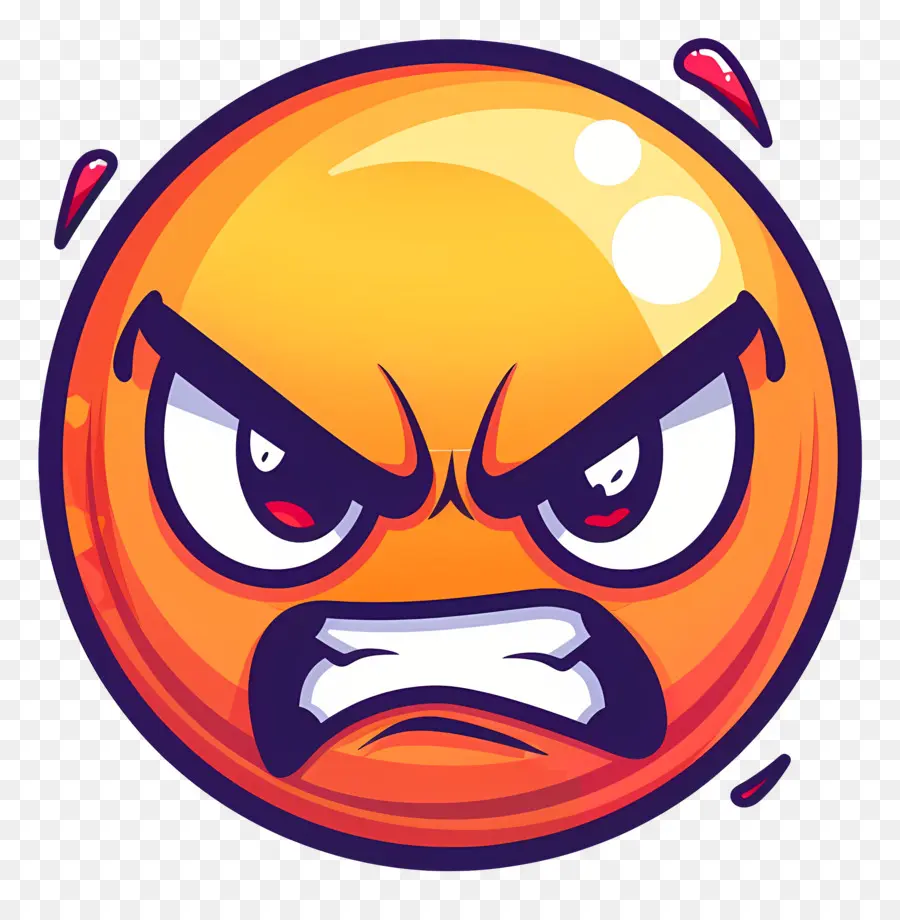 Angry Emoji，нахмуренное лицо PNG