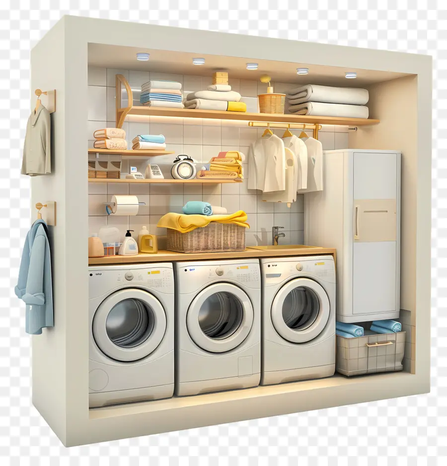 3d прачечная，Laundry Room PNG