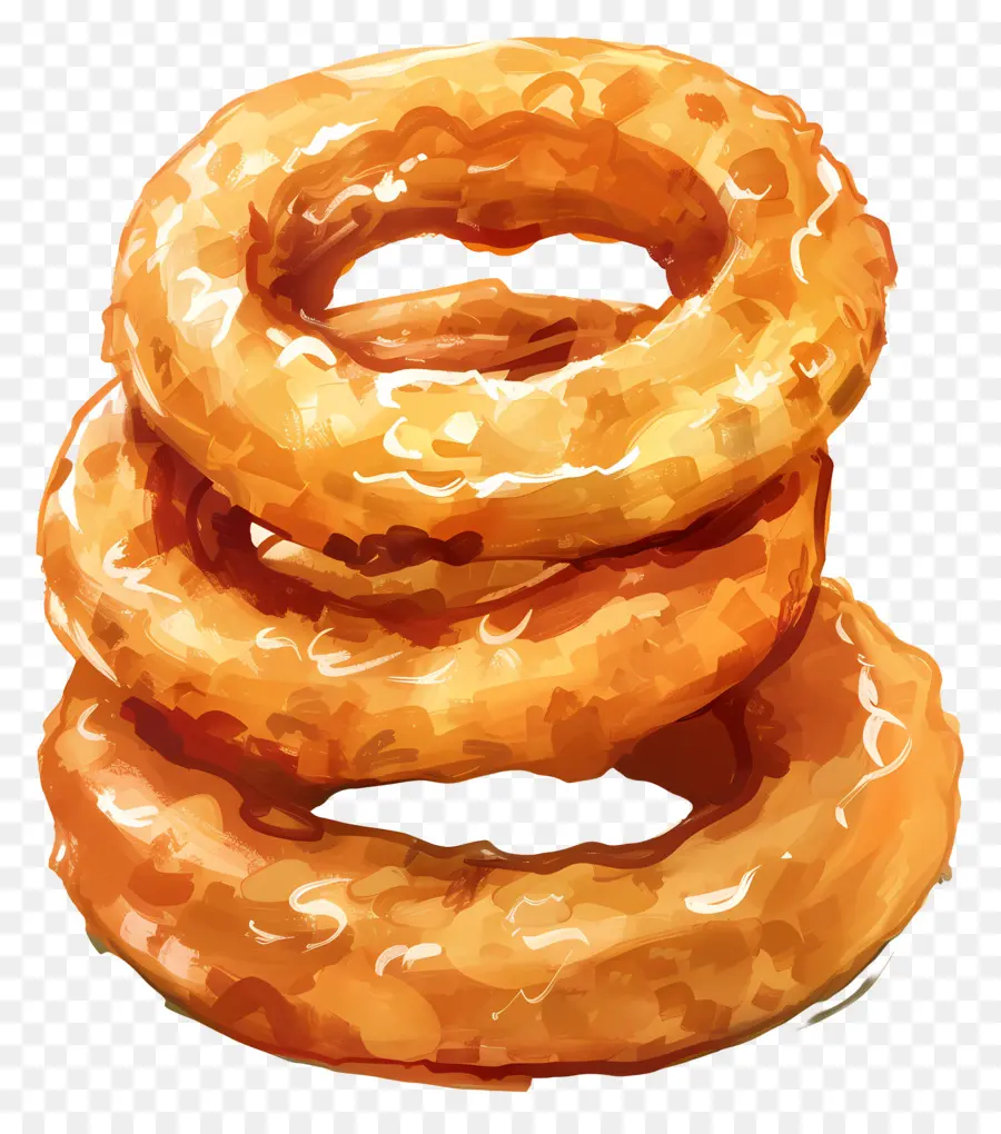 Onion Rings，Жареные пончики PNG