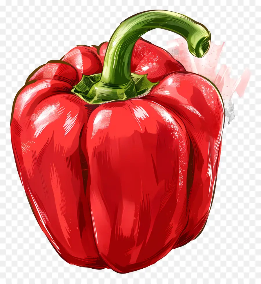 красный сладкий перец，Red Bell Pepper PNG