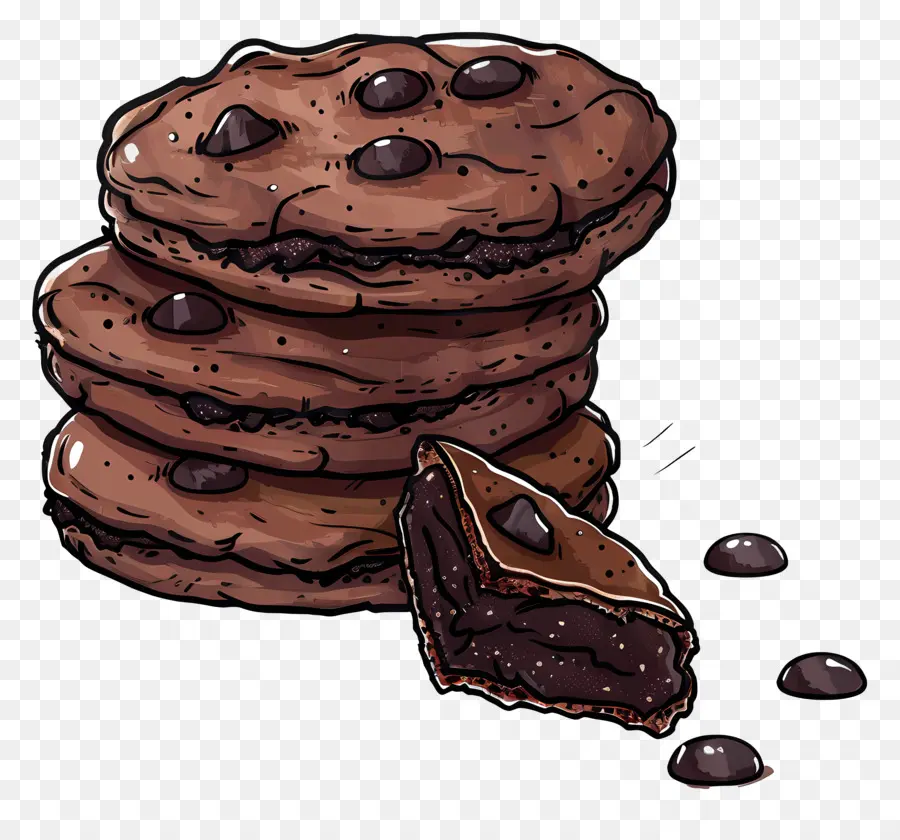 Шоколадное печенье，Файлы Cookie PNG