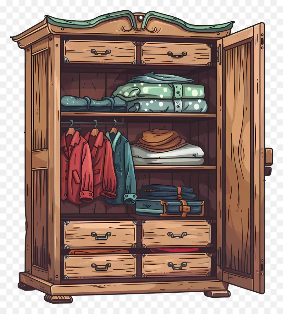 шкаф для одежды，Wardrobe PNG