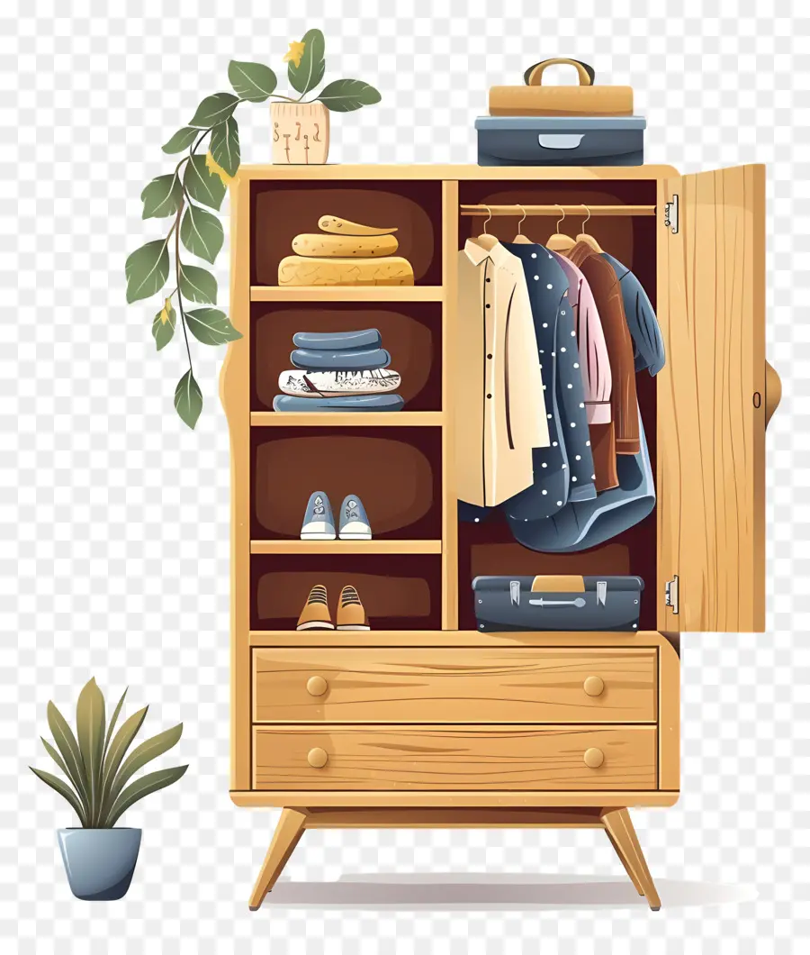 шкаф для одежды，Wardrobe PNG