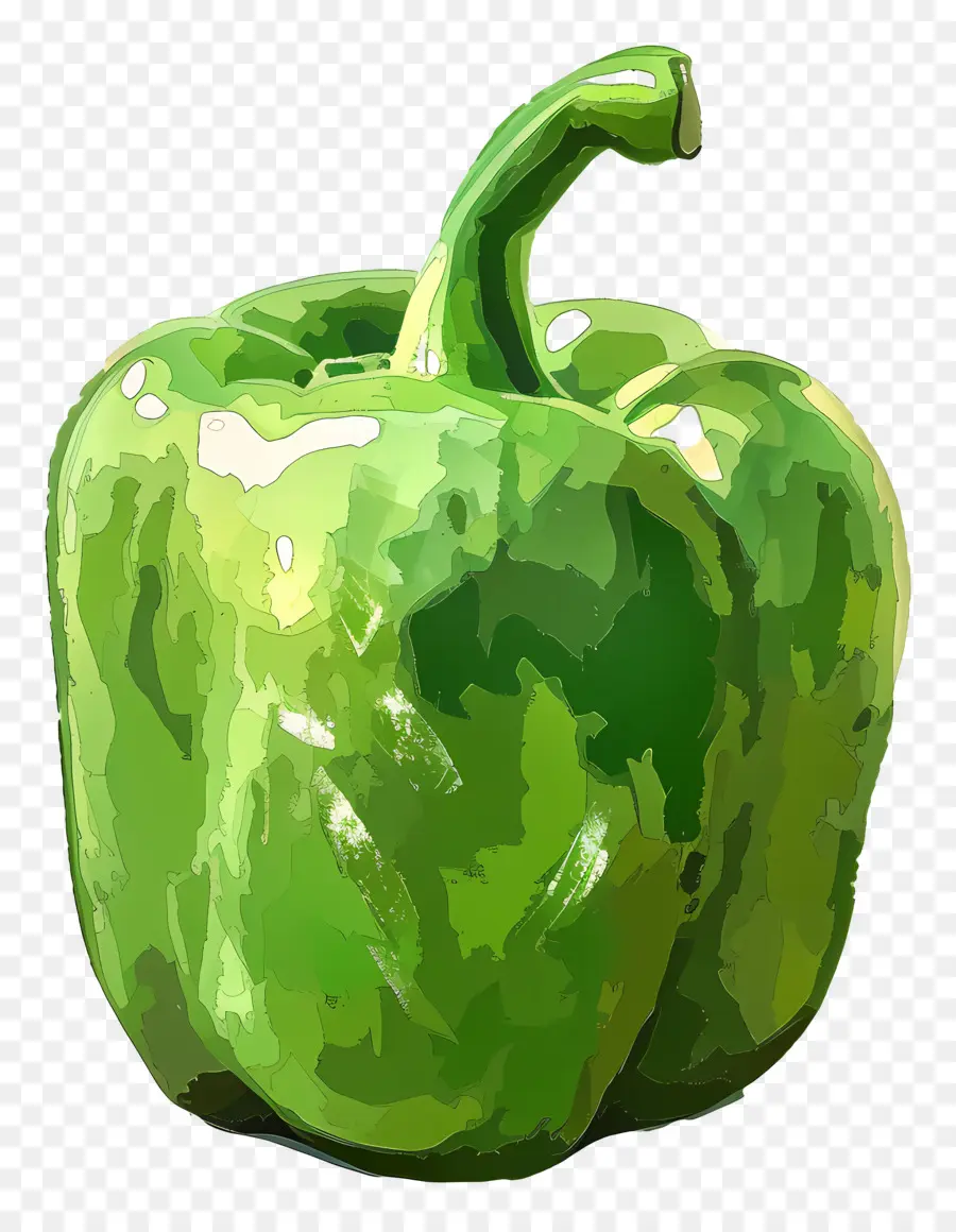 Green Bell Pepper，Pepper PNG